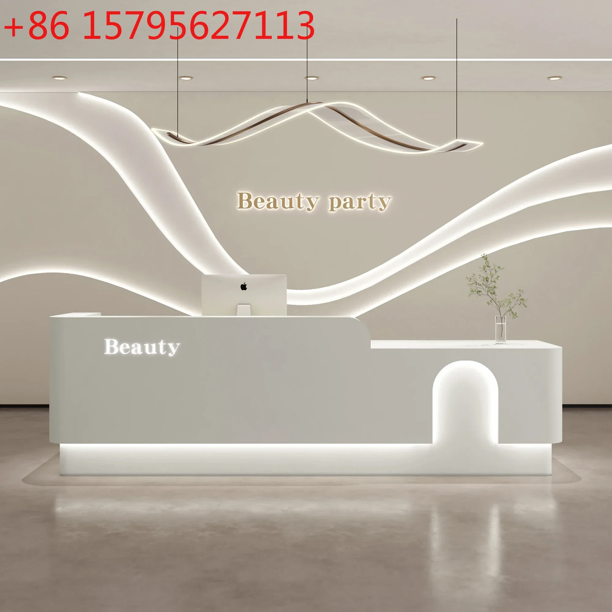 

Paint Reception Desk Simple Modern Company Office Consulting Service Counter Beauty Salon Cashier Bar Counter