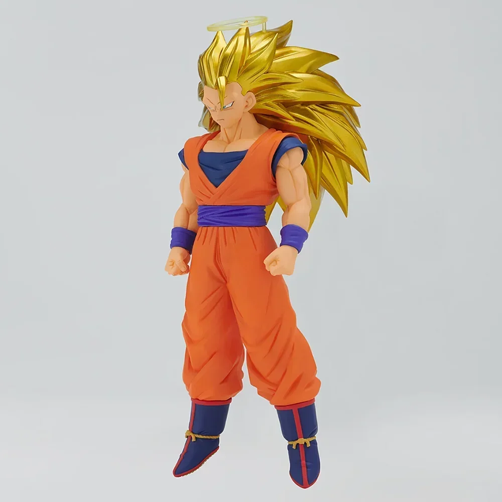 Original Bandai Blood of Saiyans Dragon Ball Z Son Goku SSJ3 Collection Ornaments Figure Toys Birthday Gift 19Cm