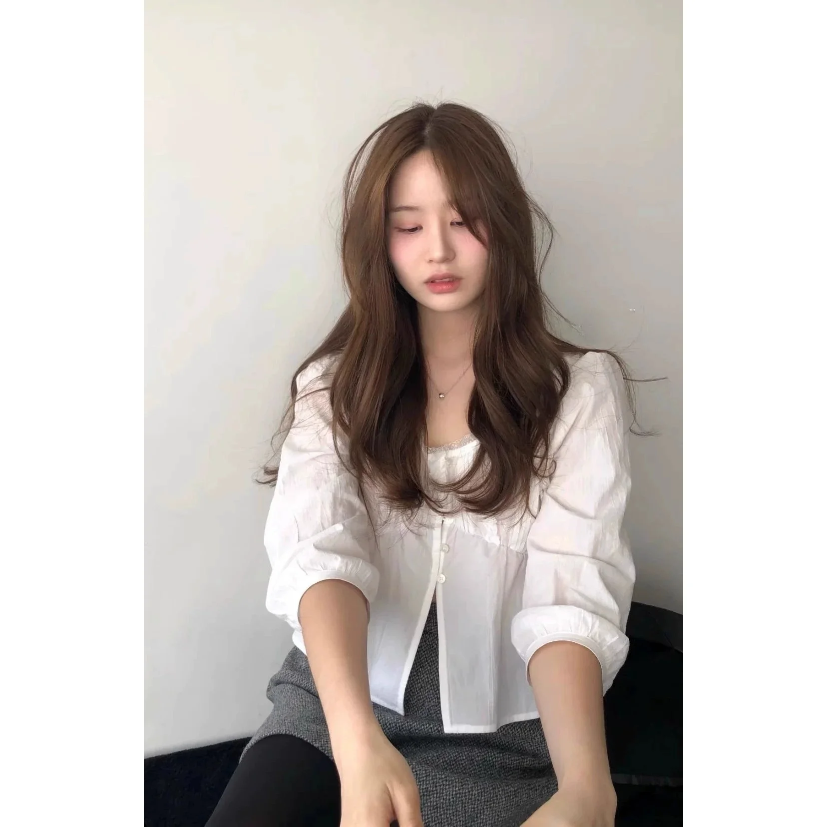 

Sweet Style Korean Loose Fit Cotton Long Sleeve Sun Protection Lace Trim Shirt Dongdaemun Spring 2026 New Arrival