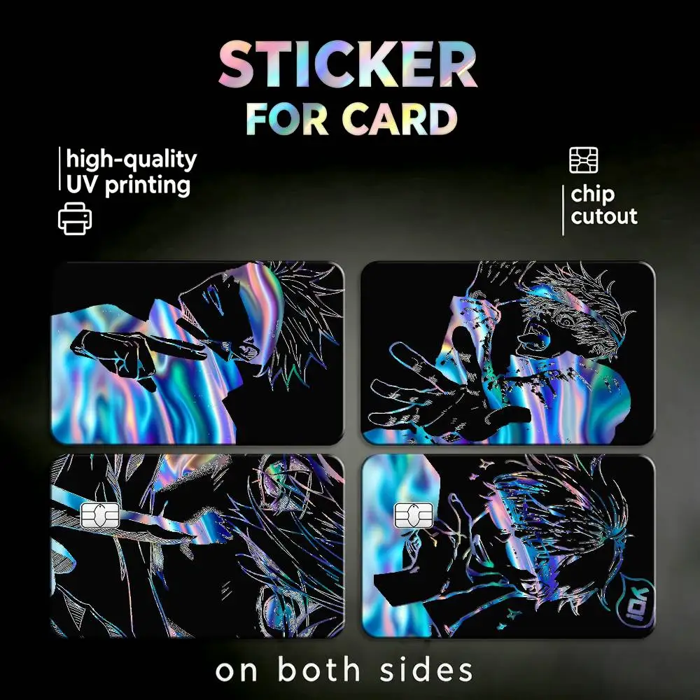 

S-Satoru G-Gojo Holographic Shiny Laser Card Skin Sticker for Debit Credit Cards