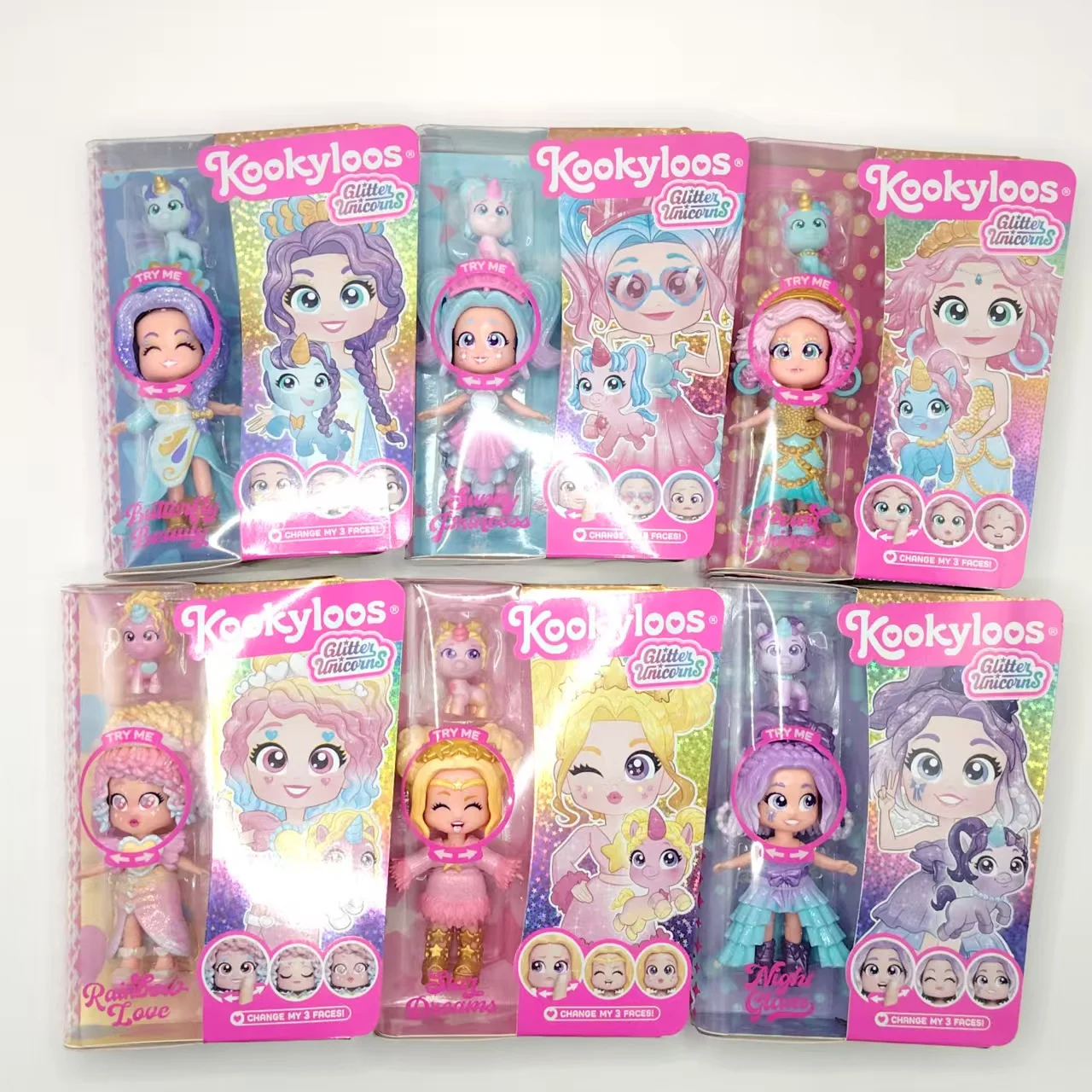 Kookyloos Princess Dolls Glitter Doll Includes Doll Set of Clothes Headband and Unicorns Pet Girls Surprise Birthday Gift