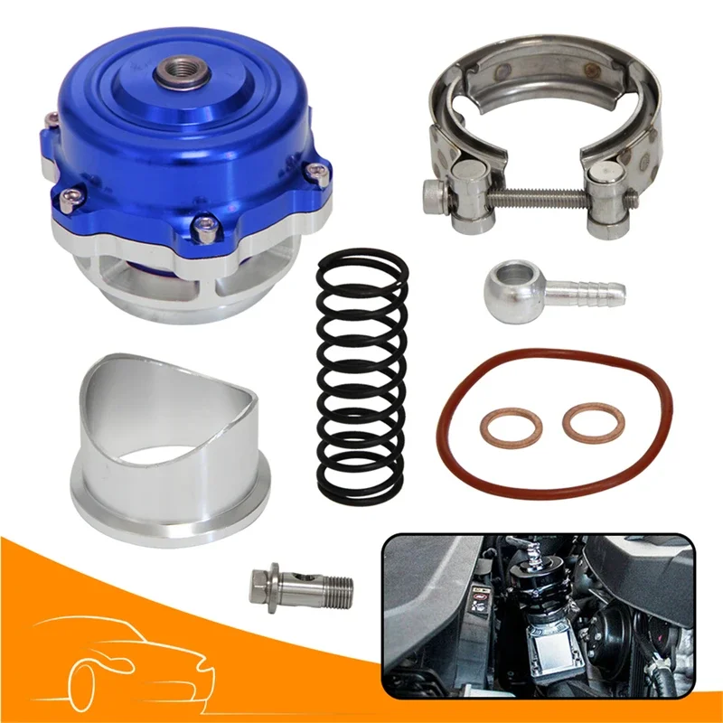 

Blue/Red Turbocharge 50mm 35psi Boost Blow Off Valve with Flange Adapter & Clamp