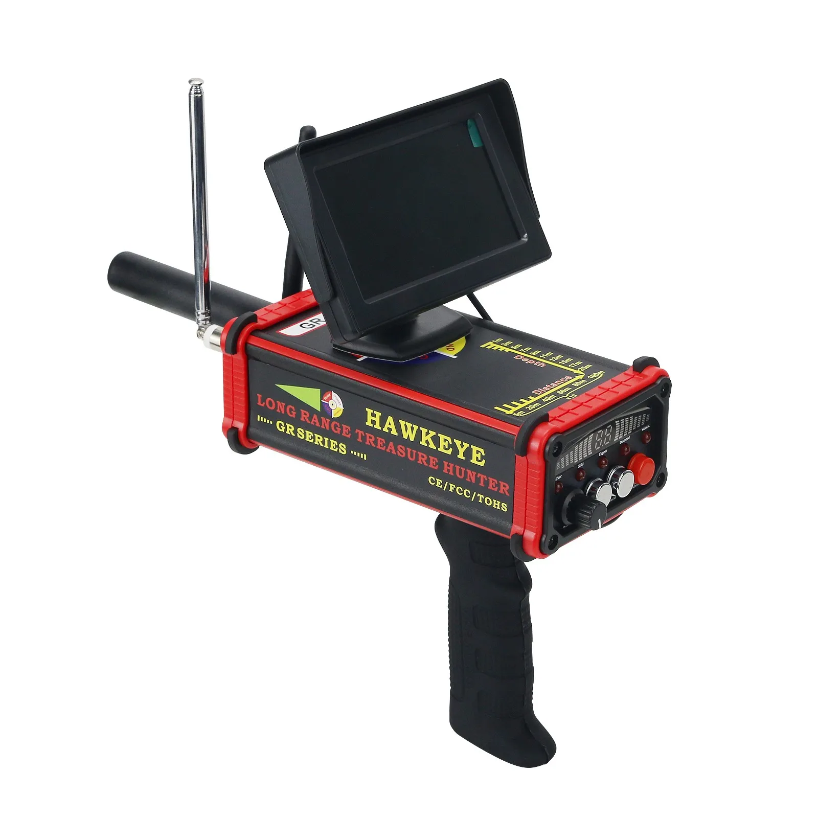 HAWKEYE GR-1000 Plus Gold Detector Long Range Treasure Hunter Gold Finder Metal Detector with Screen