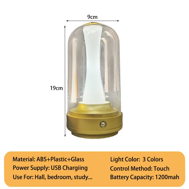 KFV LED Slaapkamer Slaaplamp Oplaadbaar Licht Aanraakbediening Waterdicht Leeslamp Sfeerverlichting Thuis Nachtkastje Bureau Buiten Nachtlamp oplader  slaapkamer lamp verlichting lamps for bedroom