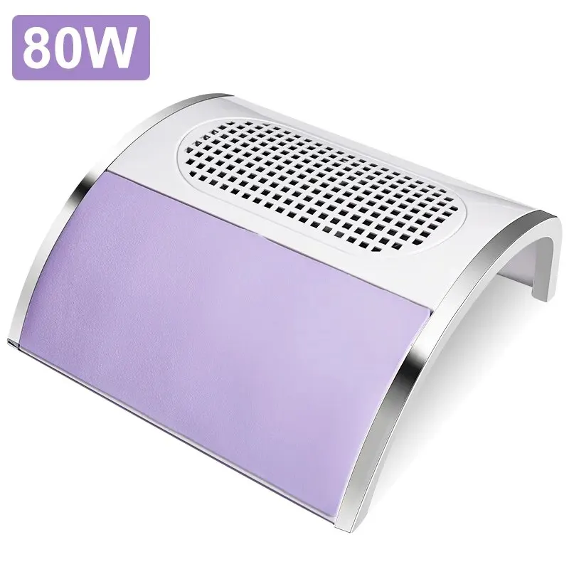 80W Nail Dust Collector Absorber For Nail Low Noise Nail Vacuum Cleaner Dust Extractor for Manicure Collecting Pedicure Tools