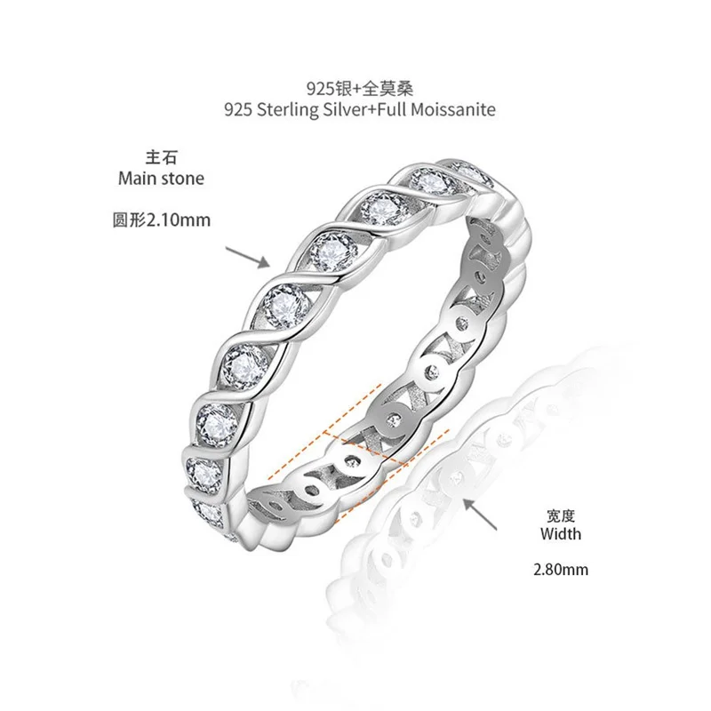 

R3-0189 Lefei модное модное роскошное кольцо с бриллиантами, классическое кольцо с муассанитом для девочек и женщин, ювелирные изделия из стерлингового серебра 925 пробы для вечеринок