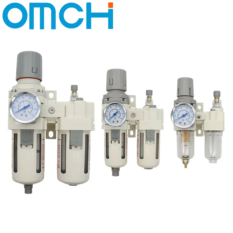 AC2010-02/AC3010-03/AC4010-04 Pneumatic Pressure Regulator Oil Water Separator Manual Drainage Compressor Air Filter Moisture