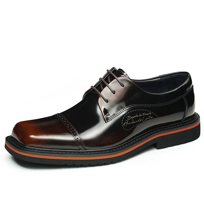 

Мужские классические туфли из натуральной кожи, винтажные, высококачественные, на шнуровке, роскошные, с квадратным носком, для торжественных случаев, элегантные, итальянские, черные, из натуральной воловьей кожи