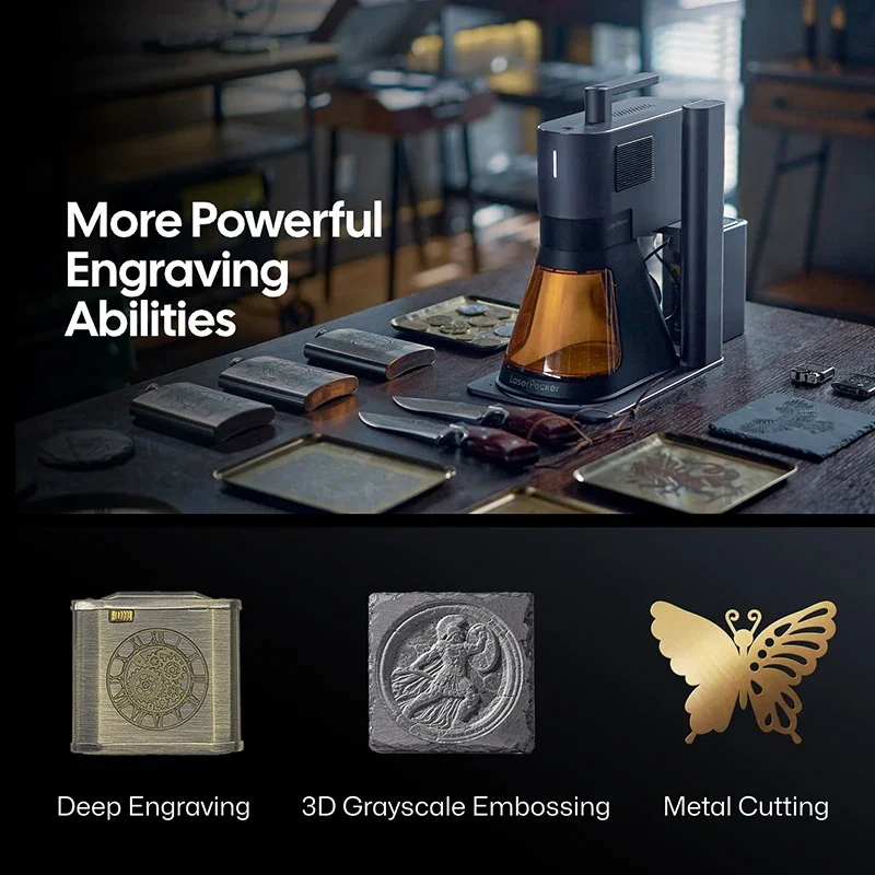 LaserPecker 5 Deluxe 20W Diode & 20W آلة ليزر محمولة من الألياف لجميع المواد قاطع المعادن Laserpecker #5