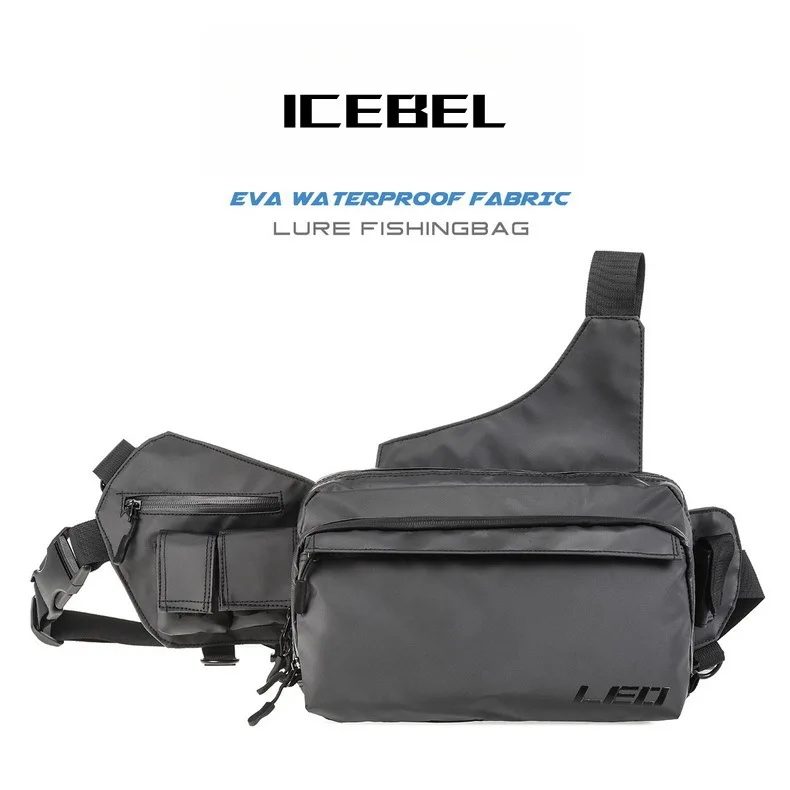 

ICEBEL Lure-Specific EVA Waterproof Crossbody Waist Pack, Fly Fishing Tackle Pouch for Spinners, Tools & Fly Tying Essentials