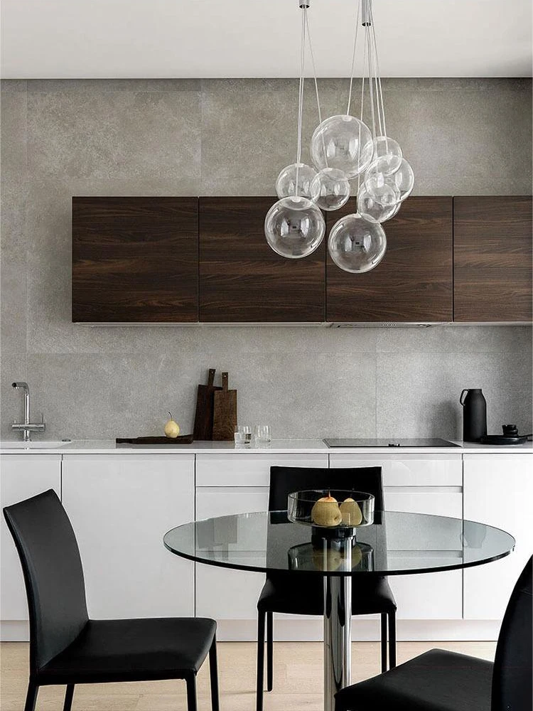 Italy Modern Classical Design Colored Glass Bubbles Chandeliers Elegant Home-applicants LED Dimmable Lightings For Dining Room