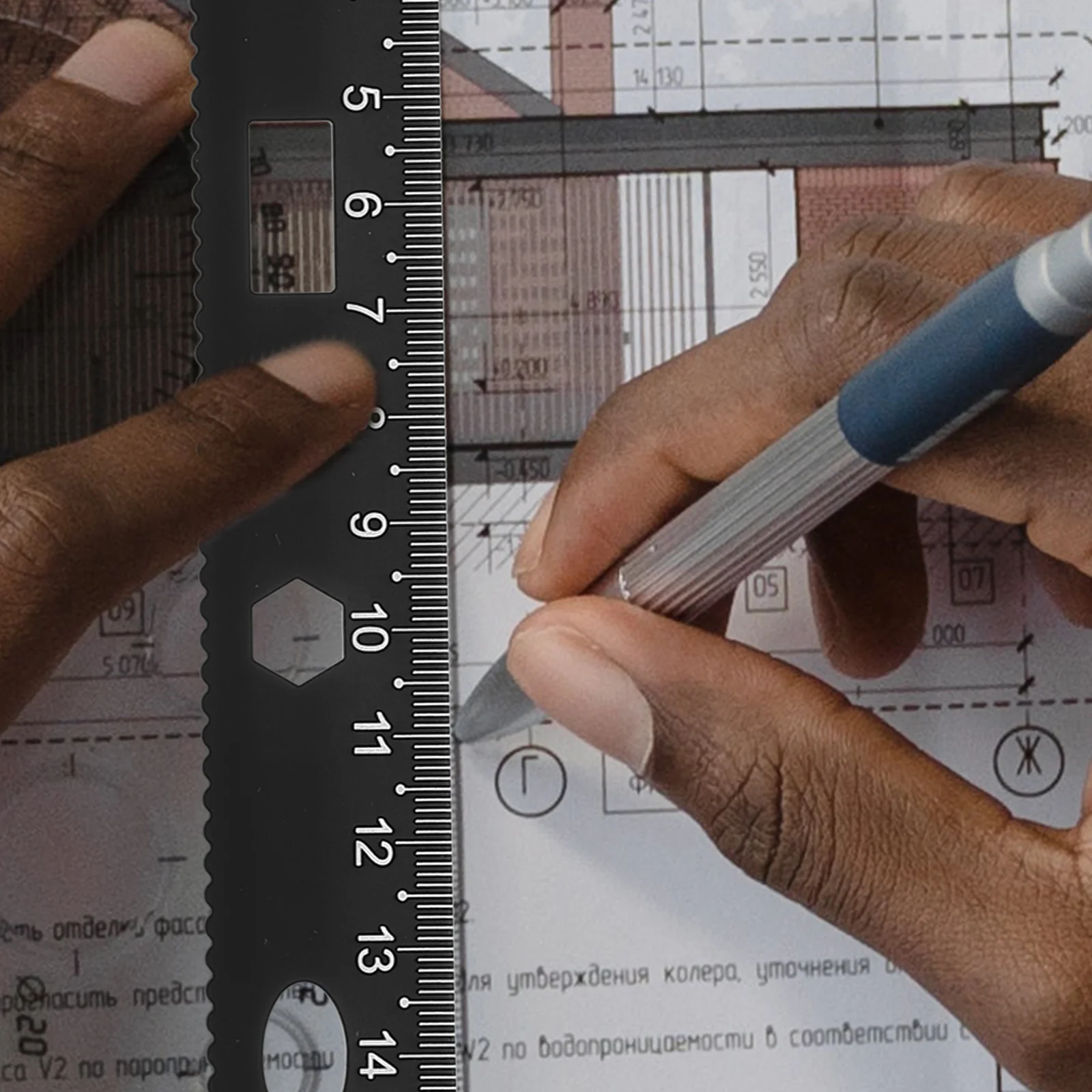 1 Set of 4PCS DIY Metal Ruler Sturdy Office Metal Ruler Ruler Stationery Set Triangular Plate Protractor Testing Ruler for Pupil