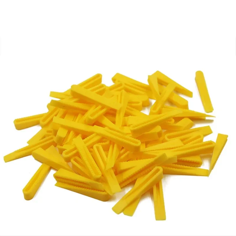 New 100pc Plastic Tile Wedge Spacers Reusable Leveling Positioning Clips Floor Locator Wall Ceramic Laying Construction Tool