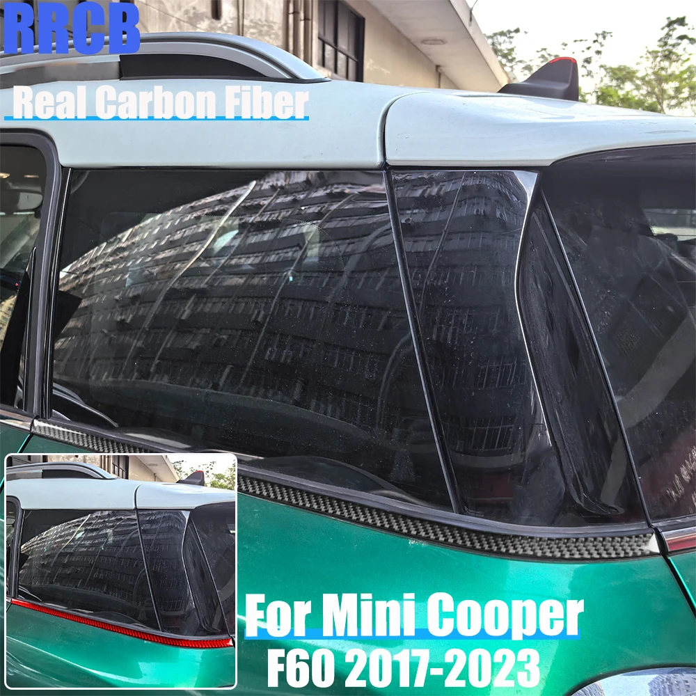 

Real Carbon Fiber Car Accessories Rear Side Window Strip Decorative Soft Cover Sticker For MINI F60 Countryman/Cooper 2017-2023