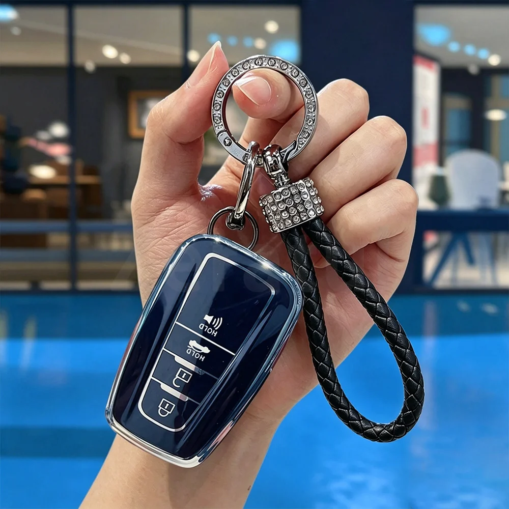 Fashion TPU Car Remote Key Case Cover Shell Fob For Toyota Corolla Prius Camry CHR C-HR RAV4 Altis Land Cruiser Prado Keyless