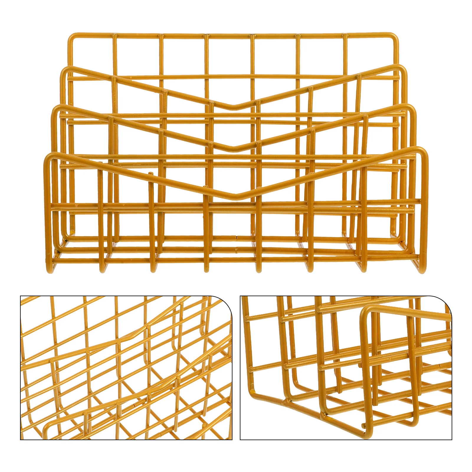 

1Pcs File Organizer Metal Storage Bracket High Toughness Smooth Surface Book Shelf Stylish Decor Metal Storage Bracket