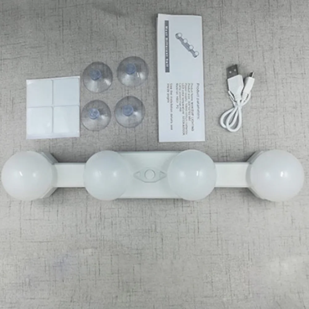 

Led Makeup Light Suction Cup Portable Vanity Mirror Front Lights No Tools Needed For Bathroom Hotel Bedroom Led Vanity
