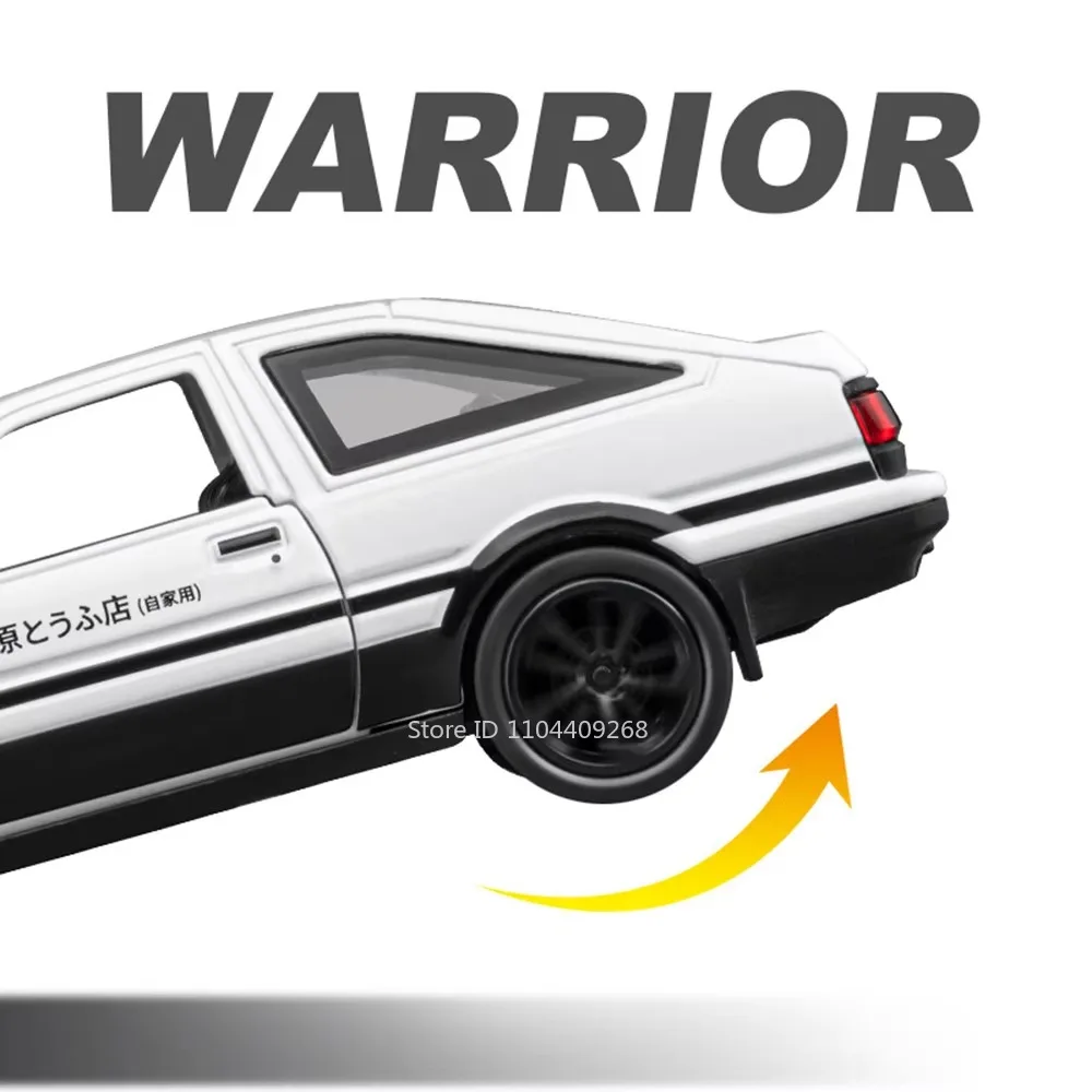 Escala 1:36 ae86 911 liga diecast modelo brinquedos carros portas abertas com luz sonora puxar para trás veículos em miniatura brinquedos das crianças presentes