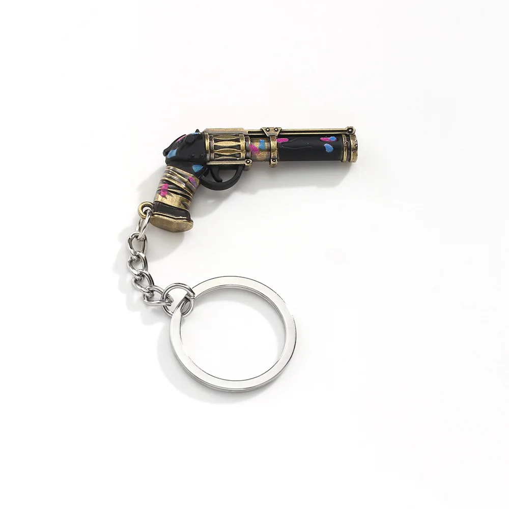 غامض يينكس نموذج صغير المدن التوأم معركة العدالة المفاتيح عقد لا يعرف الخوف سبائك الزنك على ظهره مفتاح قلادة رائعة #1