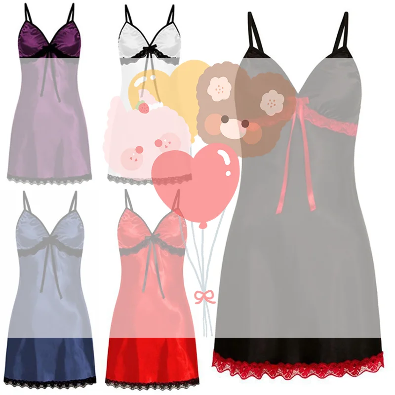 

Sexy Nightgown For Women Sexy Nightie Sleepwear Plus Size Lace Female Lingerie Suspenders Nightdress