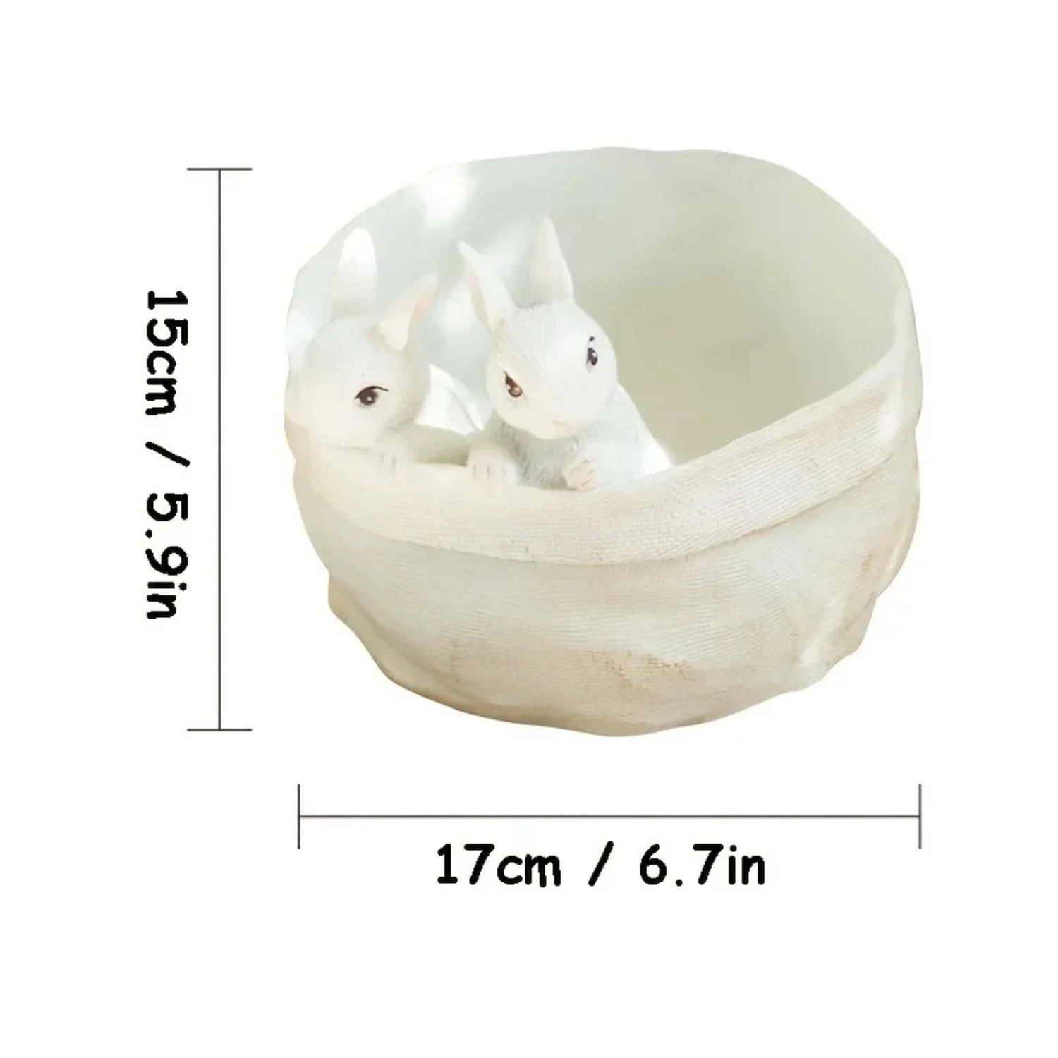 Adorable Bunny Planter Pot - The Perfect Addition to Your Garden or Balcony Decor! A Charming and Delightful Touch to Your Outdo