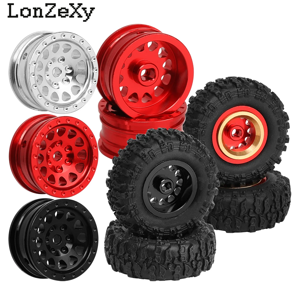 

Metal Wheel Rims Ring Hub Rubber Tires for Axial SCX30 1/30 RC Crawler Ford Bronco AXI-2048 Jeep Wrangler AXI-2261 Upgrade Parts