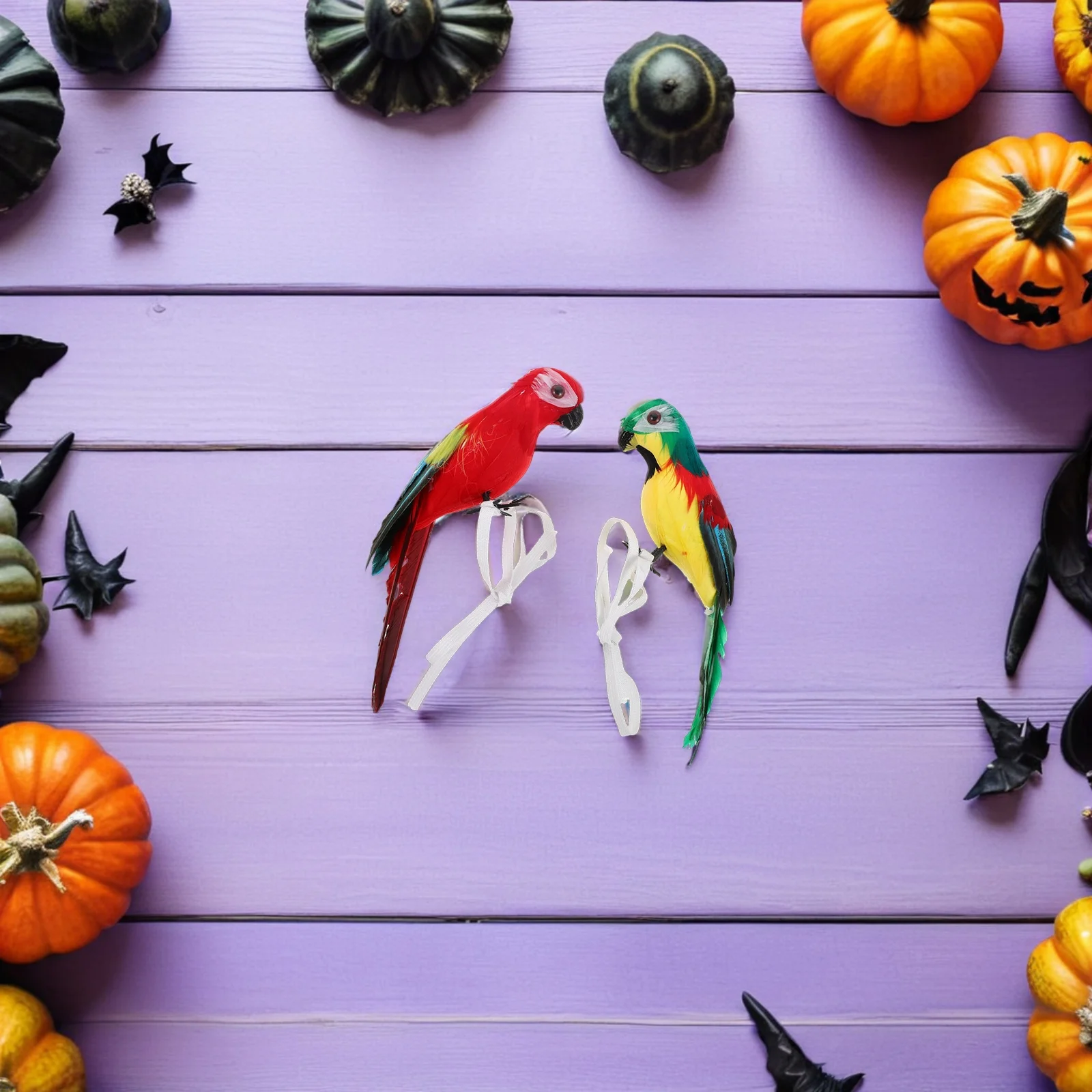 2 個海賊ショルダーオウムコスチュームアクセサリー偽鳥小道具ハロウィン子供大人男の子女の子コスプレパーティーオウムコスチューム