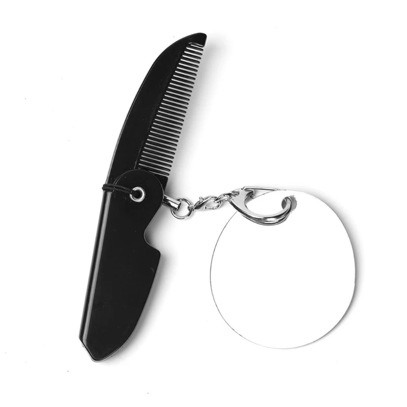 Sisir Kumis untuk Pria Sisir Jenggot Lipat dengan Sisir Penata Multifungsi Cermin