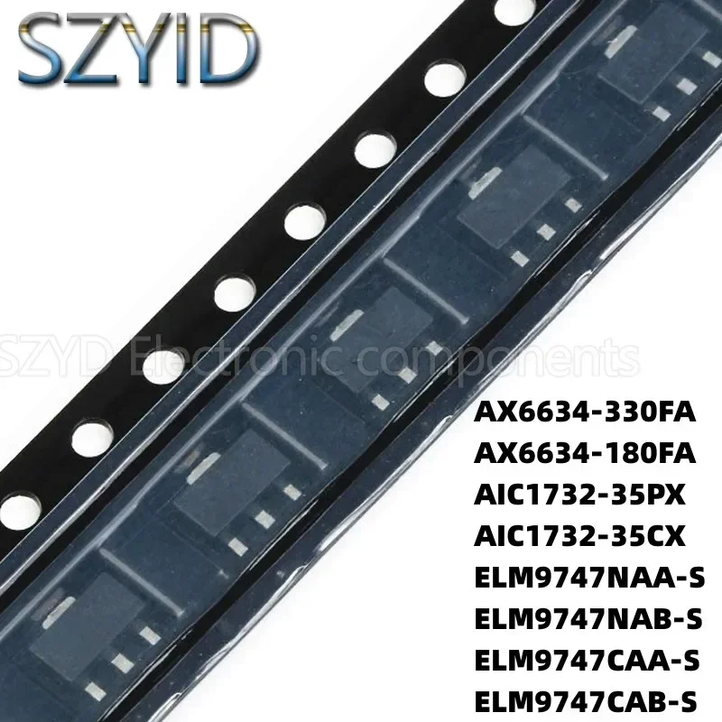 100PCS SOT89  AX6634-330FA AX6634-180FA AIC1732-35PX AIC1732-35CX ELM9747NAA-S ELM9747NAB-S ELM9747CAA-S ELM9747CAB-S
