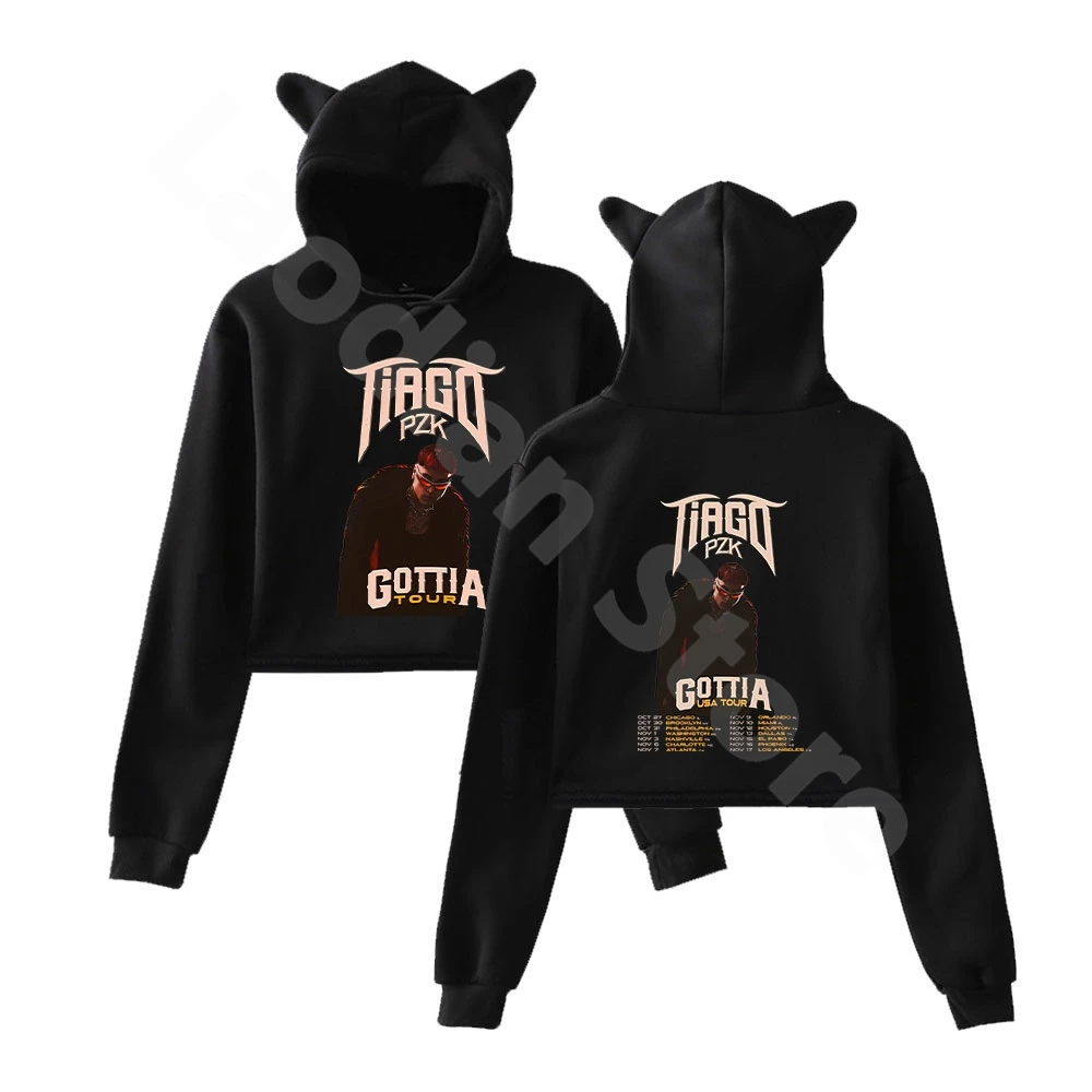 Tiago PZK Cat Ear Hoodie Casual Tops Fashion Women Clothing Harajuku Bear Ear Sweatshirt Hip Hop Pullover Streetwear Clothes