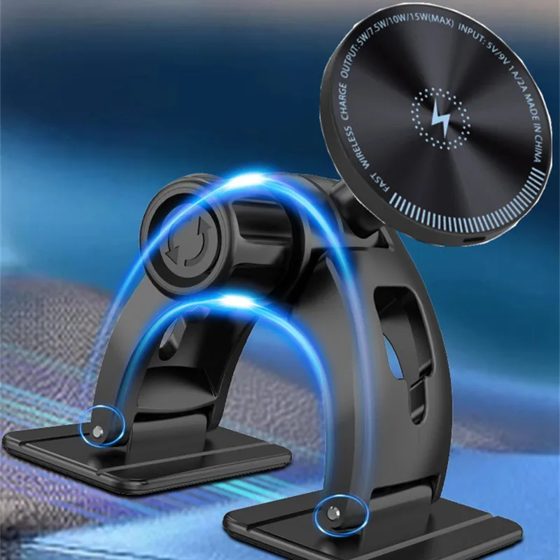 15W Magnetic Car Macsafe Wireless Charger Holder Magsafe Car Mount Charger Dash Wireless Charging For iPhone 17 16 15 Samsung