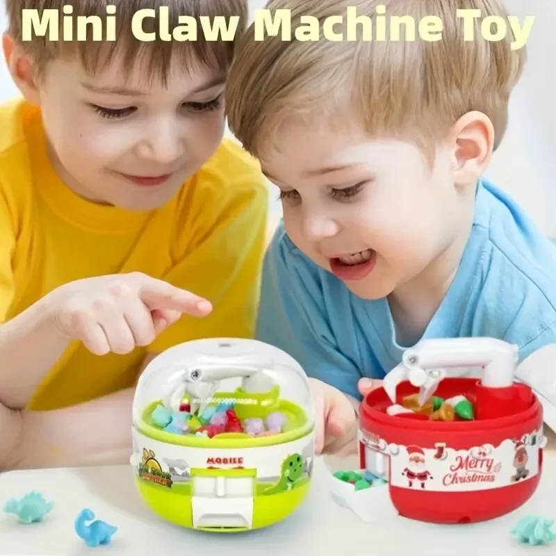 New Doll Grabbing Machine Toy Mini Dinosaur Grabbing Machine Twisted Egg Children Grabbing Fun Holiday Gift for Boys and Girls