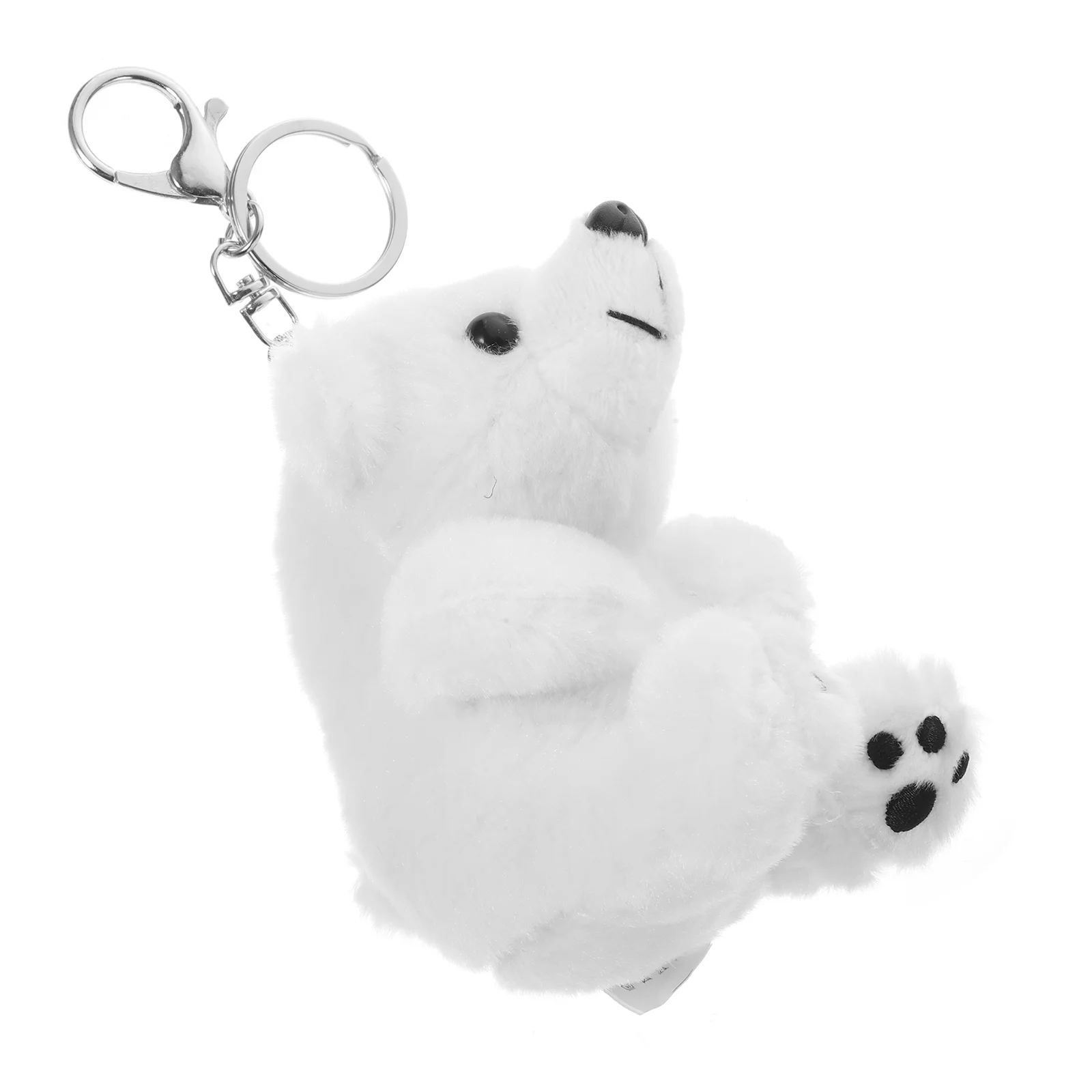 Polar Bear Keychain Car Pendants Fluffy Hanging Decor Bag Charms Keychains Stuffed Animal Handbags Plush Pp Cotton Miss Toy