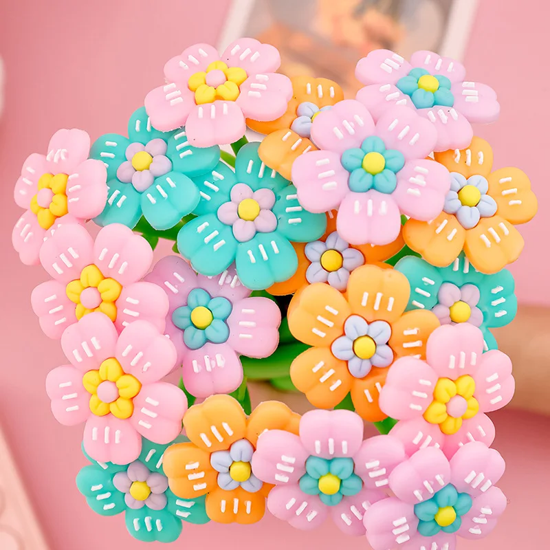 36 Pcs Flower Rocking Music Neutral Pen High Value Flower Styling Pen Student Cute Signature Fountain Children Stationery