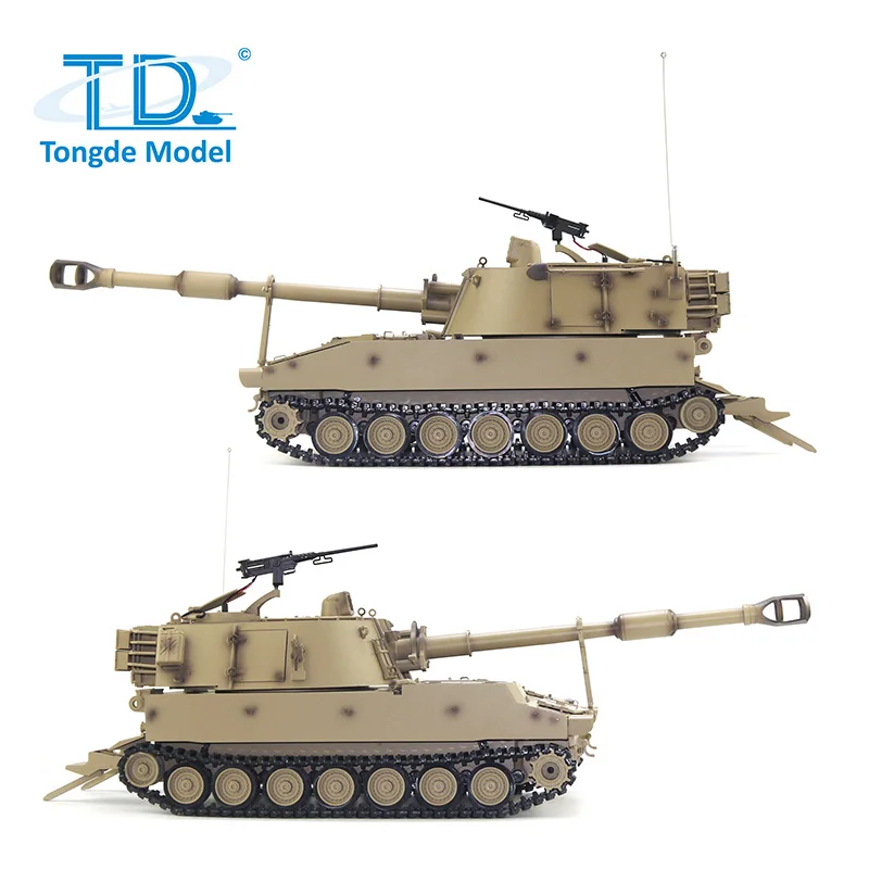 Tongde 1/16 M109A2 obusnier RTR modèle télécommandé réservoir Version de base/mise à niveau 320 °   rotation de la tourelle RC Jouets électriques