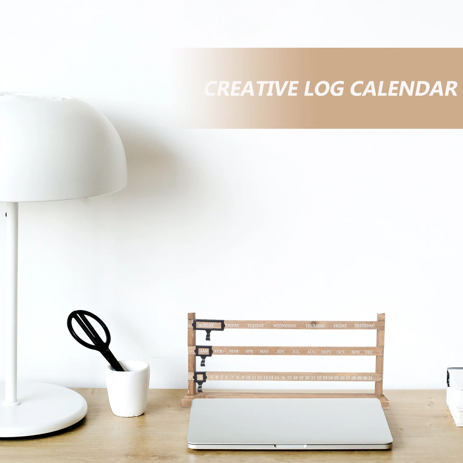 

Wood Calendar Vintage Style Desktop Decor For Home Office Kids Learning Decorative Calendar Blocks