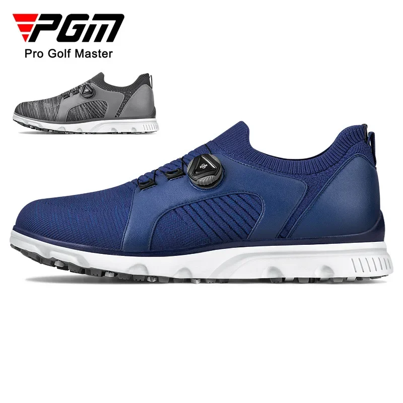 PGM new golf shoes men's fly woven mesh sneakers knob shoelace golf men's shoes