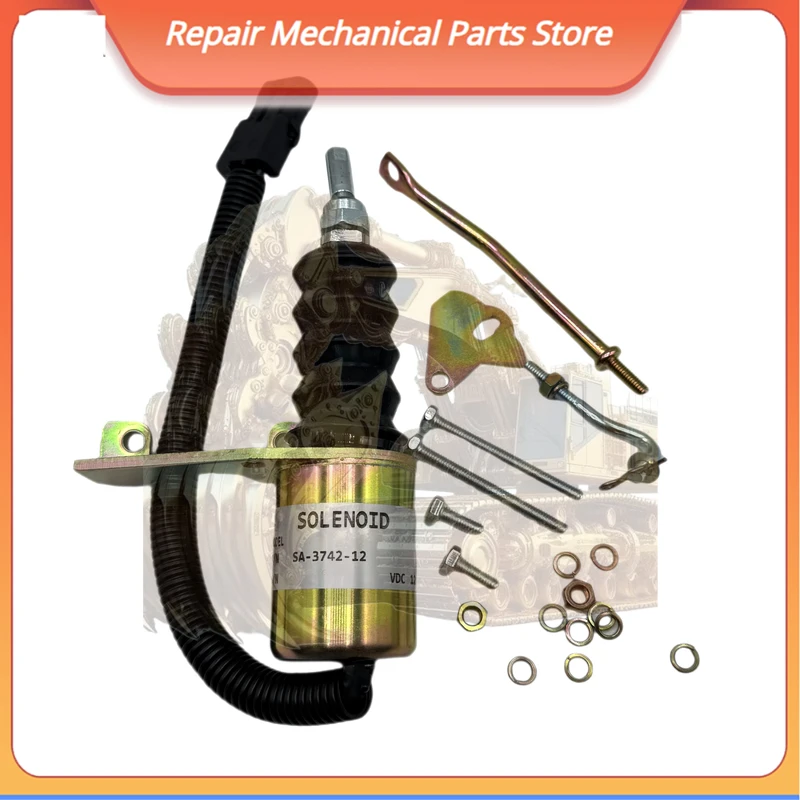 

Соленоид отключения подачи топлива 12 В 3932017 Sa-3742-12 для экскаватора Deutz Bosch, детали строительной техники