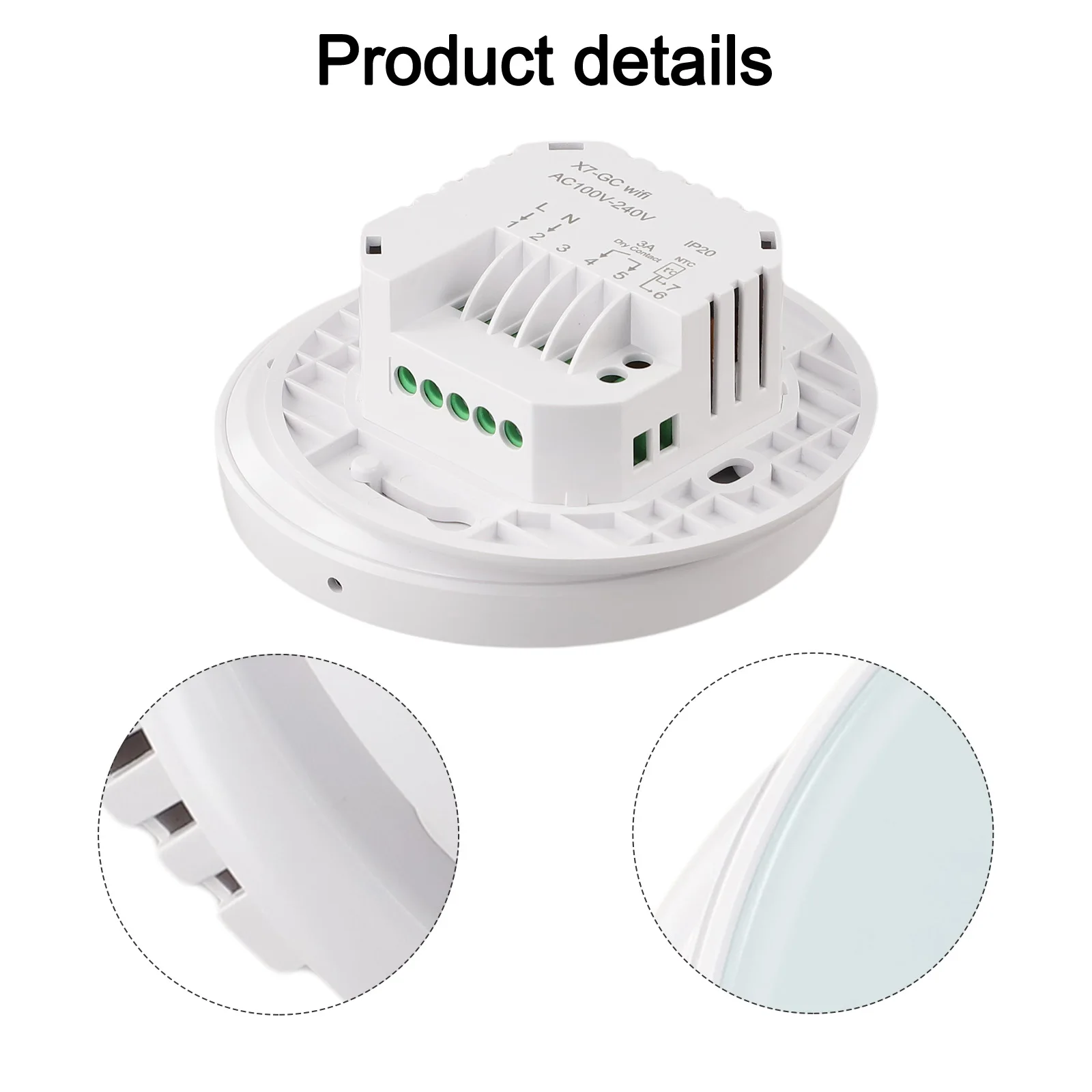 Blocco di sicurezza per bambini Riscaldamento programmabile Controllo remoto Comfort Riscaldamento Funzionalità programmabile di 7 giorni Ottimizzazione dell'energia