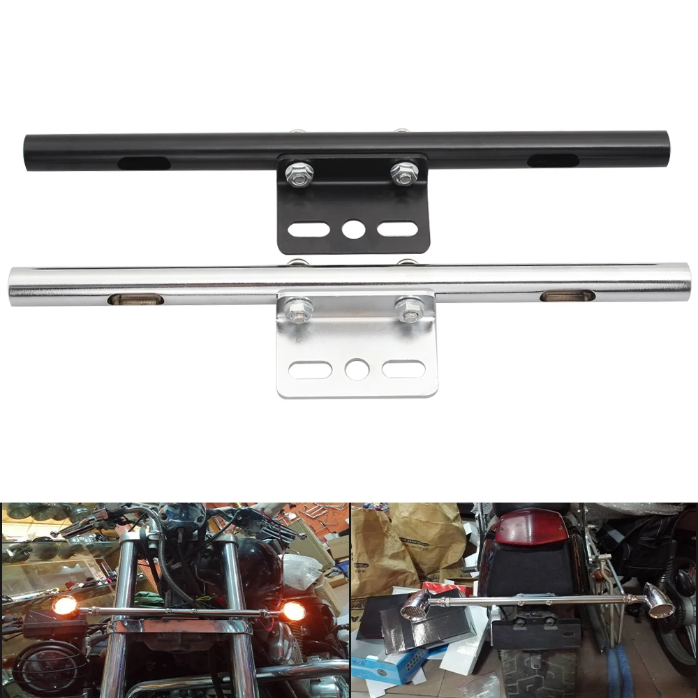 

Motorcycle Turn Signal Light Bracket Steel Front Rear Fog Lamp Mount Bar Holder For Honda Kawasaki Yamaha Harley Touring Chopper