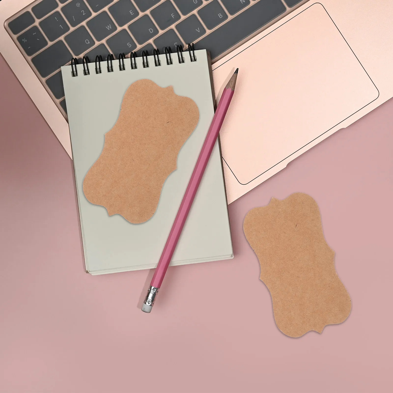 

100Pcs Blank Index Cards Kraft Paper Thick Rounded Corner for Recipe Study Flash Cards Business Notes Small Card Paper Stock