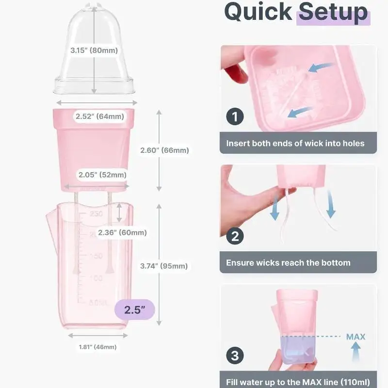 【HG】Transparent Pink Self Watering Pots Self Watering Planter Drainage Holes Plant Pots Garden Seedlings Flowerpot Nursery Cups