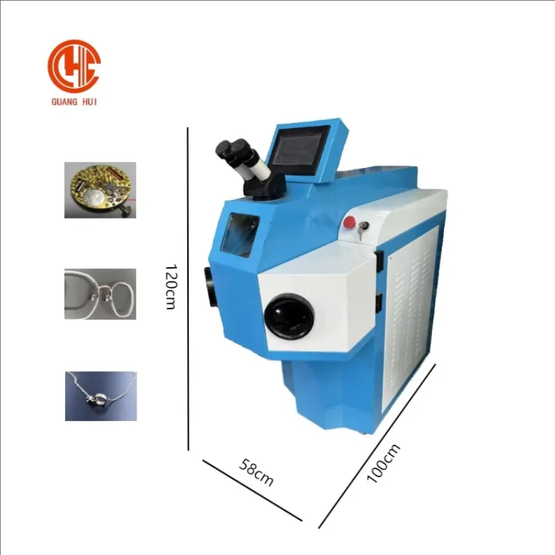 【New】Guanghui New 220V 200W YAG   Welding  hine Sky Blue Water-cooled High Safety Metal Construction