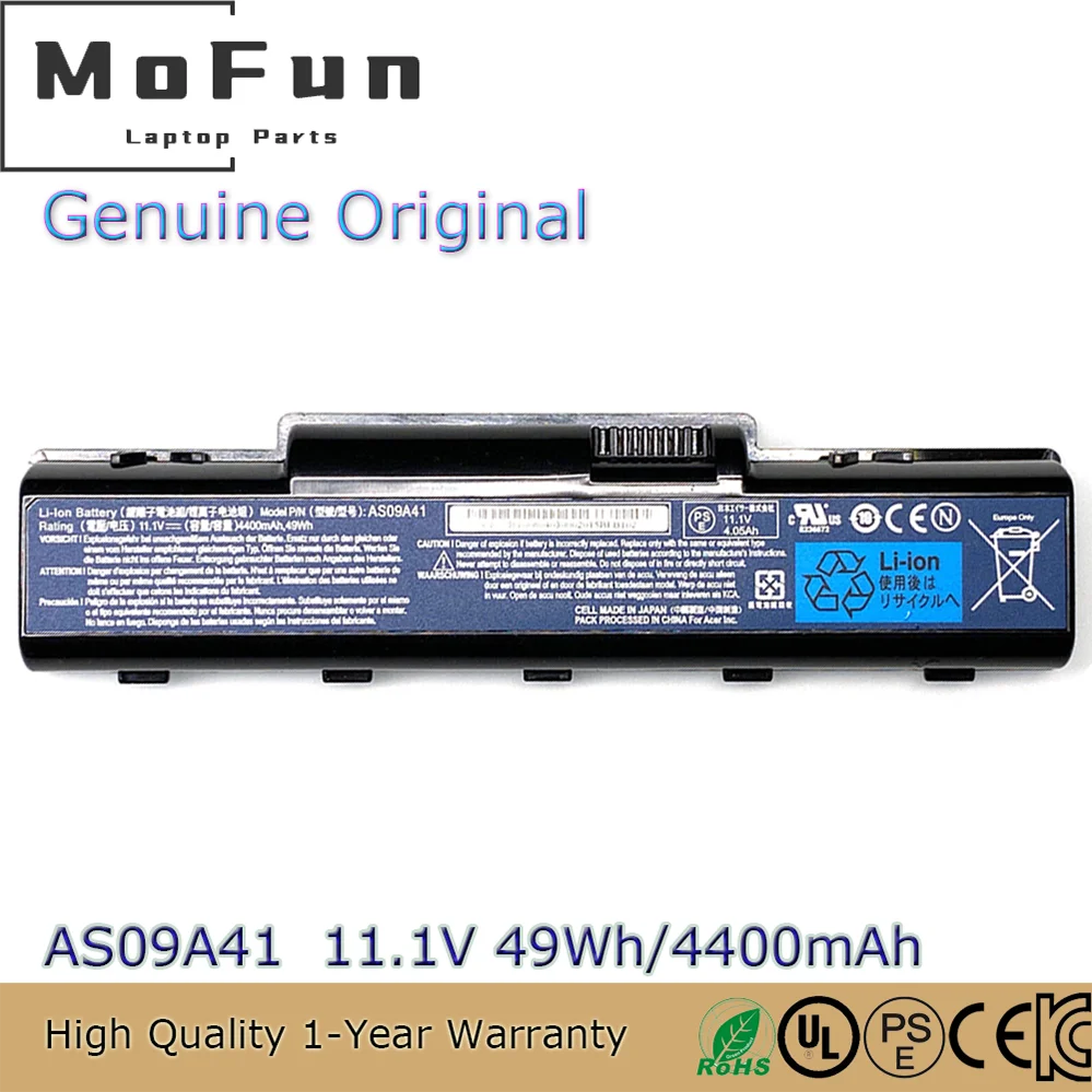 Brand New Original AS09A31 10.8V 4400mAh Laptop Battery for Acer Gateway AS09A51 AS09A61 AS09A41 AS09A73 AS09A75