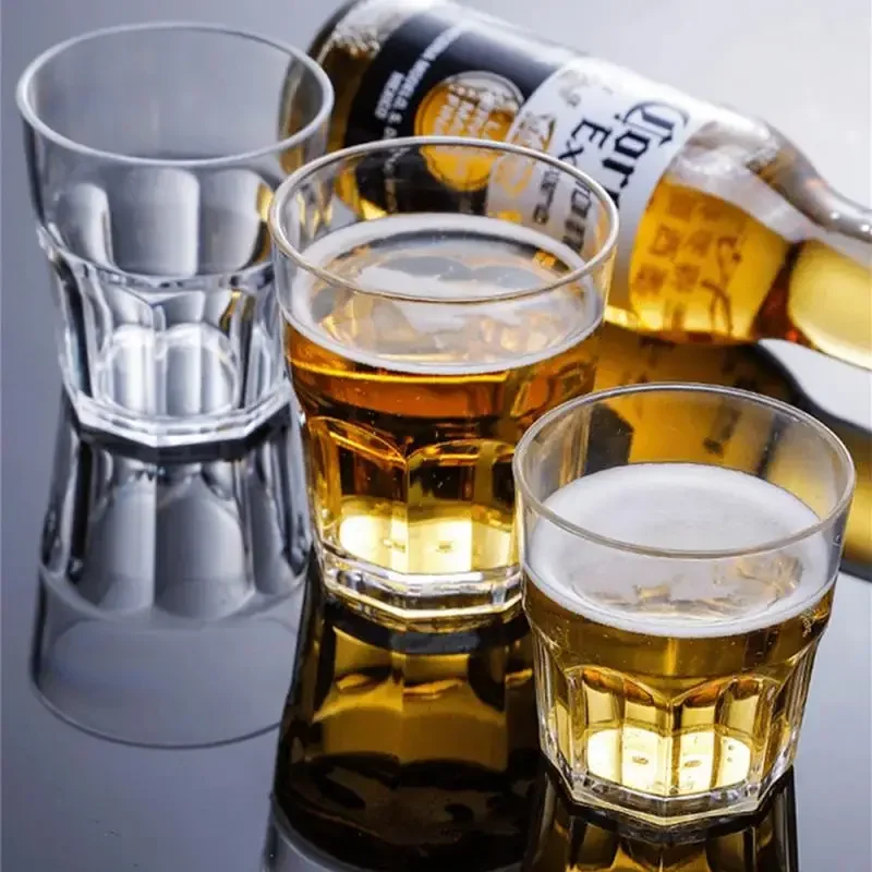 Beer Cup Transparent Coffee Cup Durable Beer Jug Drinkware Beer Mug Acrylic Octagonal Cu