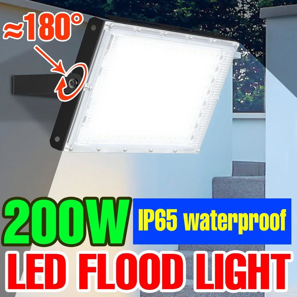 Led Projectors IP65 Flood Light Outdoor Led Spotlight 220V Foco Led Exterior Waterproof Floodlight Garden Wall Lamp 200W Bulb