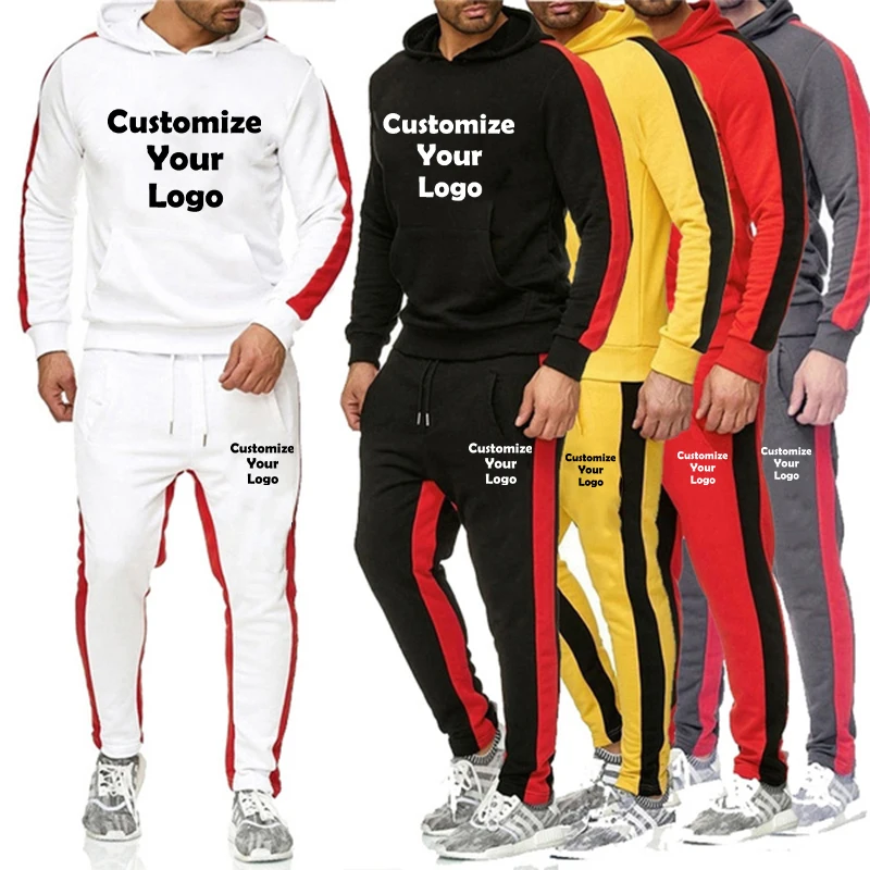 

Customized Mens Track Suits Autumn Winter Jogging Sports Sets Sweatsuits Hoodies Jackets and Athletic Pants Men Clothing