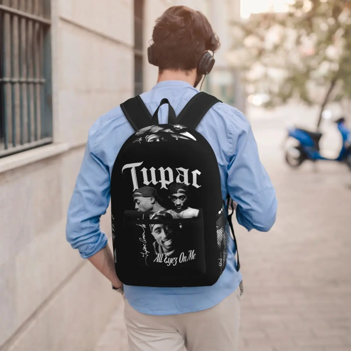 Rapper Tupac 2PAC Hip Hop Backpack Boys Girls BookBag Kids School Bag Laptop Shoulder Bags for Men Women