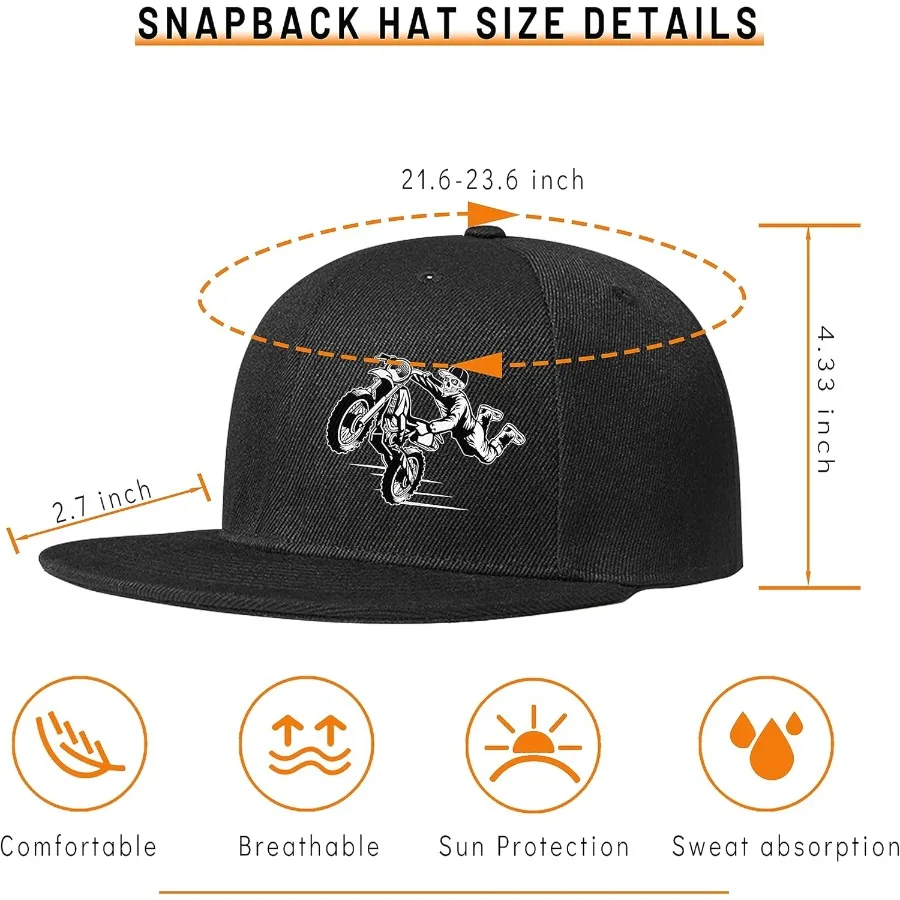 Sombrero de calavera para motocicleta, sombreros planos para hombres, mochila a presión, sombreros para hombres, gorra de béisbol Snapback para adolescentes y niños