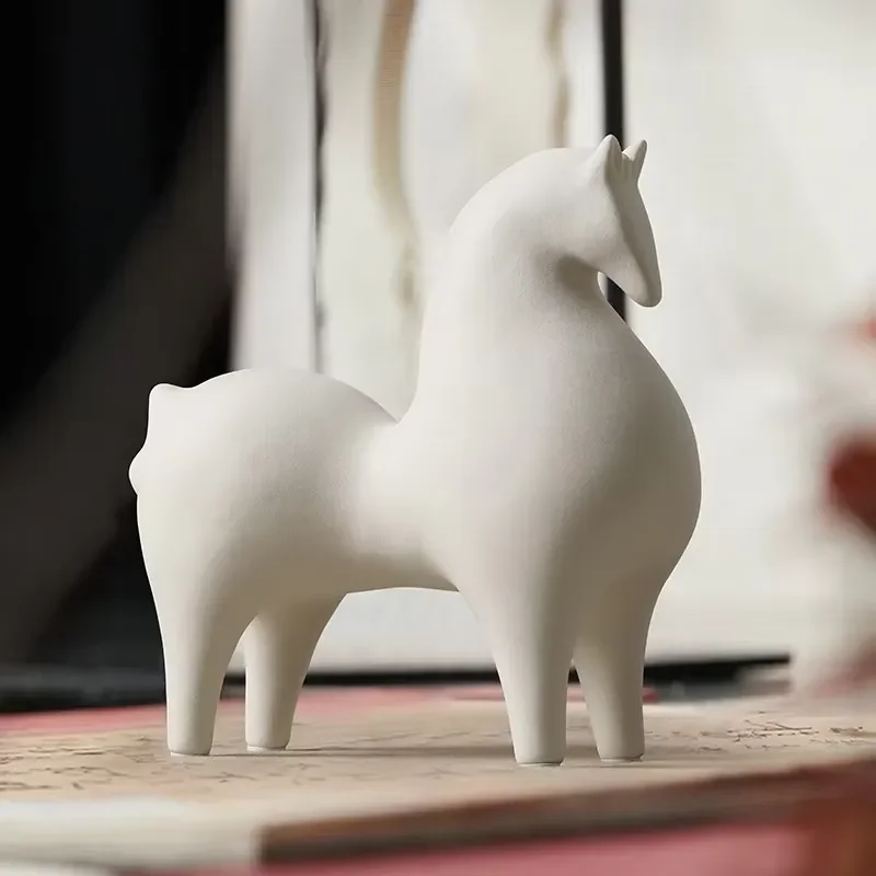 Tangma Ceramic Ornaments Horse Arrives Successfully Wealth Attracting Animal Crafts Office Wine Cabinet Living Room Creative
